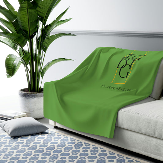 Green TGBTG Sherpa Fleece Blanket
