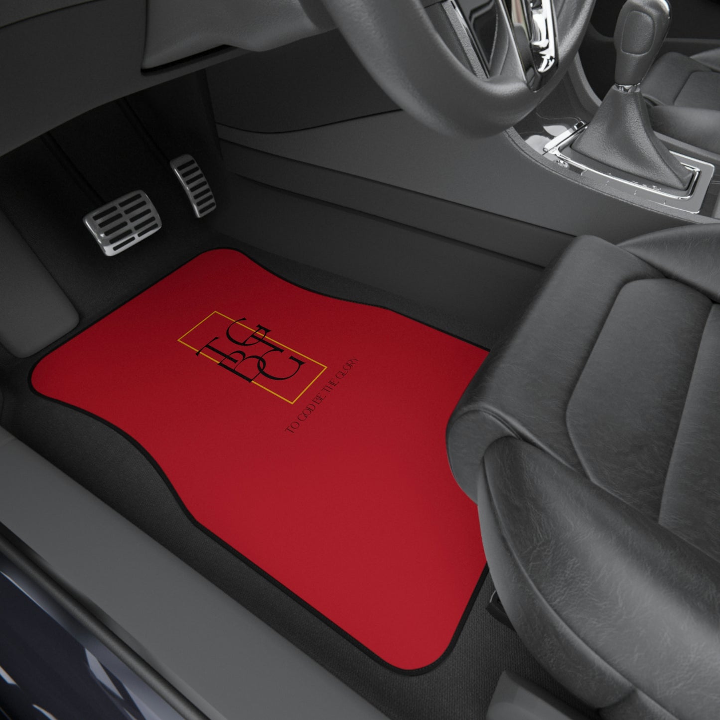 TGB TG Black Lettering Car Mats (2x Front)