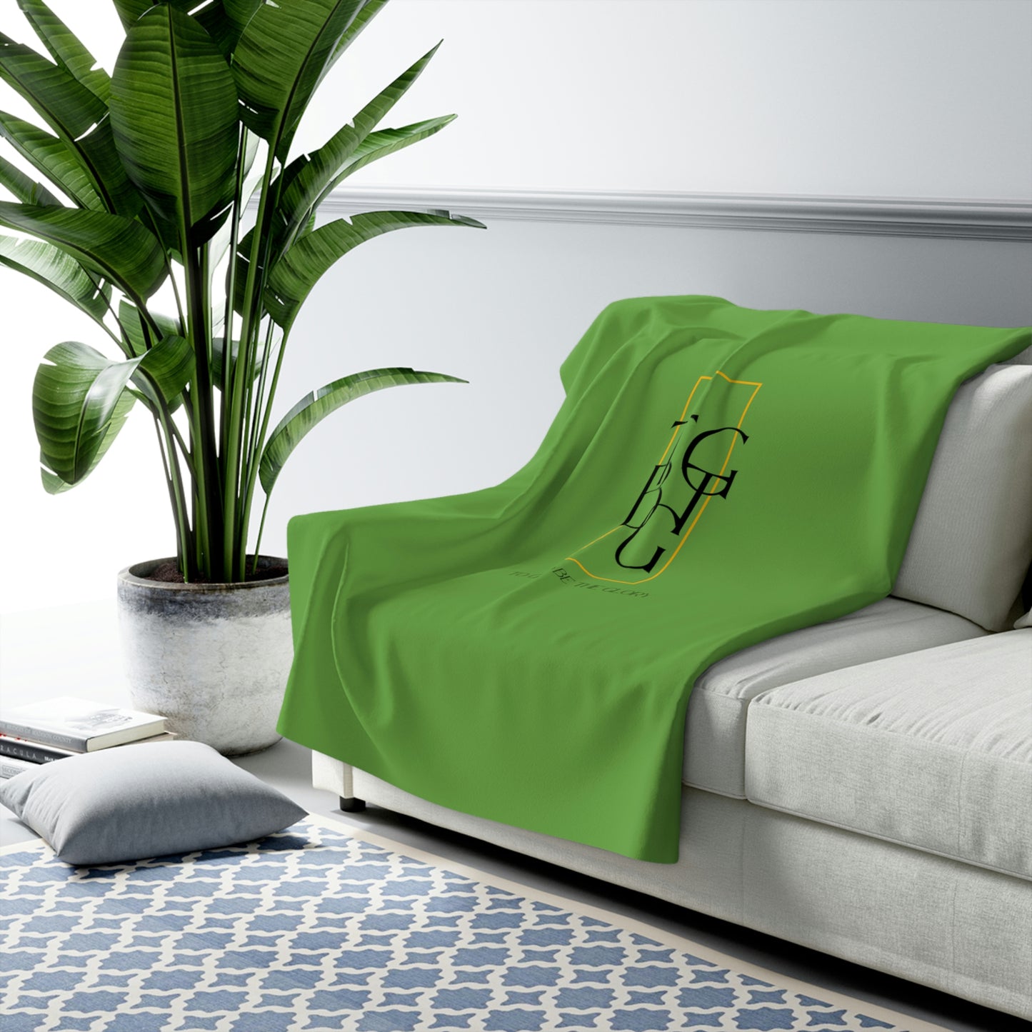 Green TGBTG Sherpa Fleece Blanket