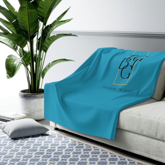 Turquoise TGBTG Sherpa Fleece Blanket