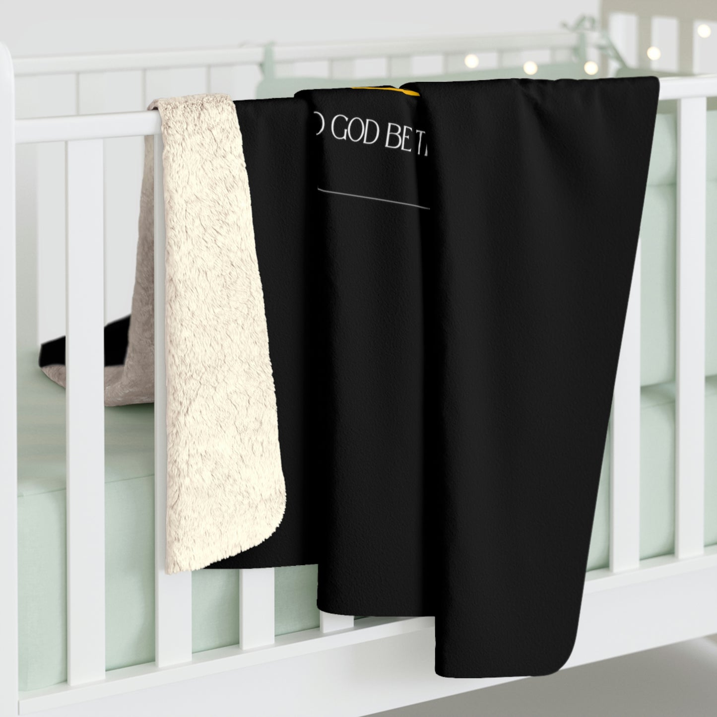 Black TGBTG Sherpa Fleece Blanket