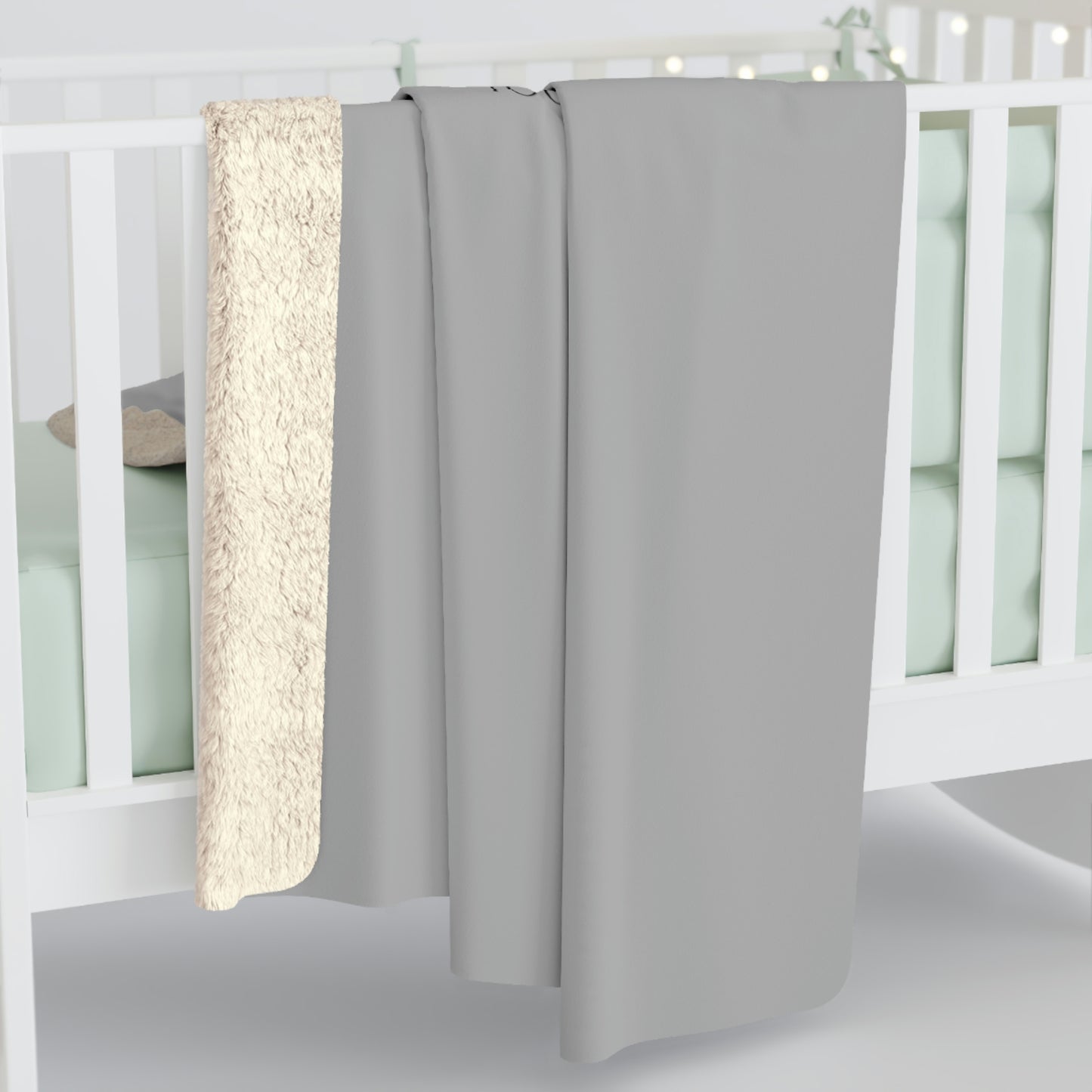 Light Grey TGBTG Sherpa Fleece Blanket