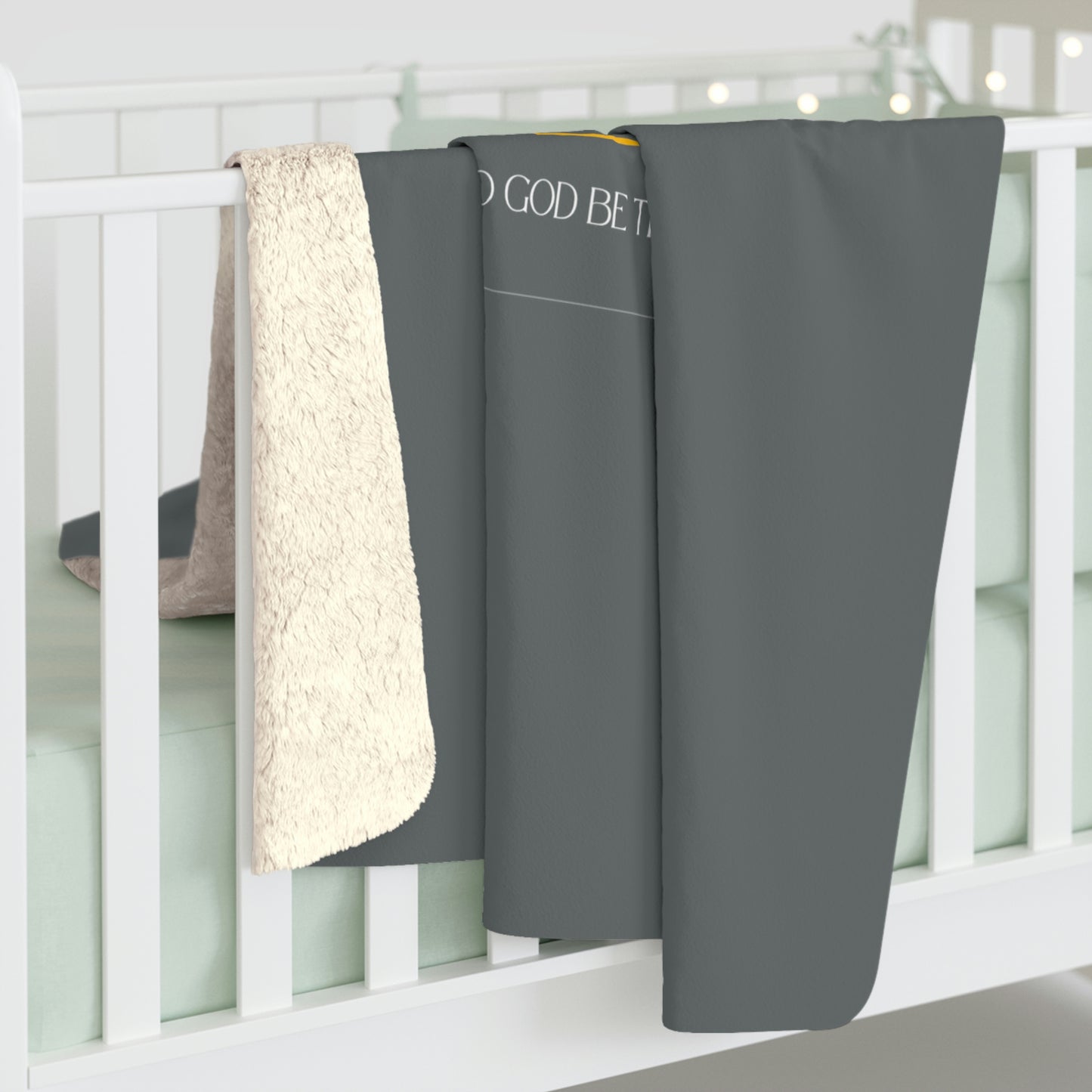 Dark Grey TGBTG Sherpa Fleece Blanket