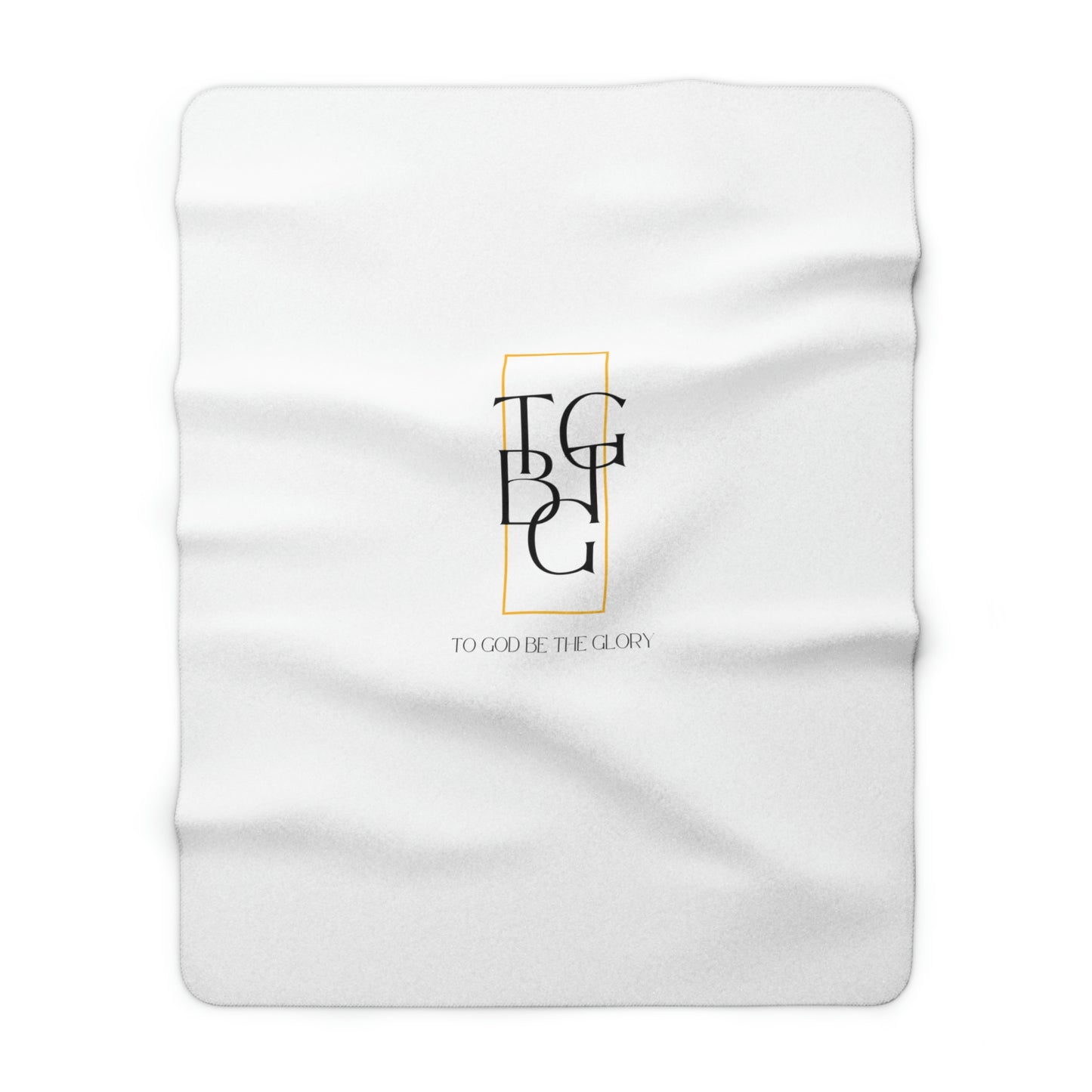 White TGBTG Sherpa Fleece Blanket