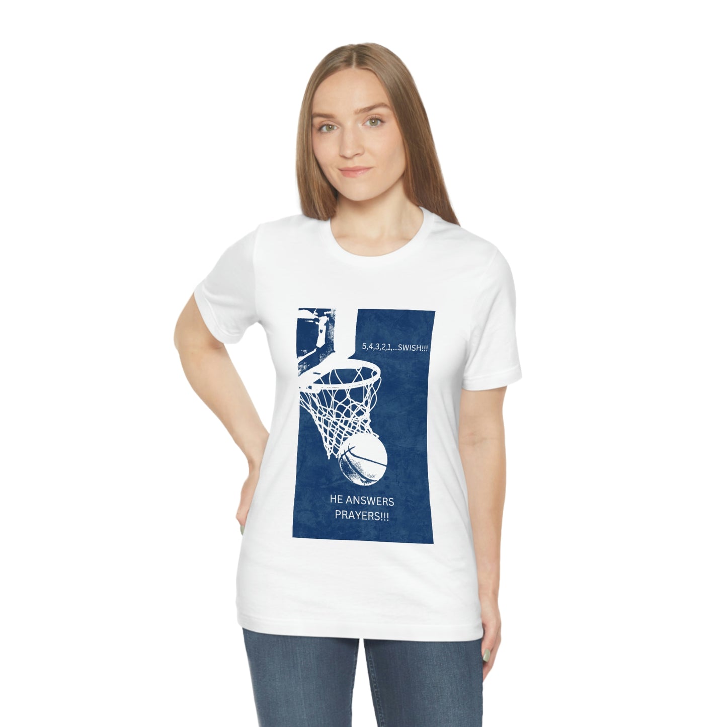 He Answers Prayers  Unisex Jersey Short Sleeve Tee