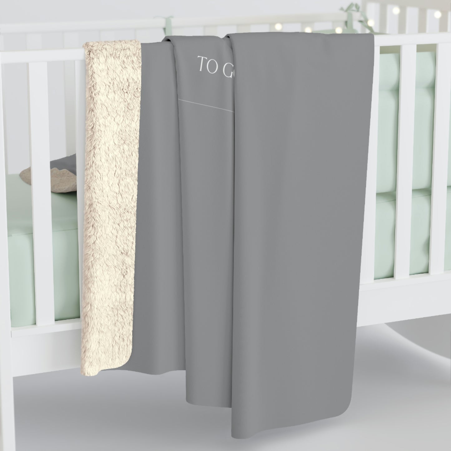 Grey TGBTG Sherpa Fleece Blanket