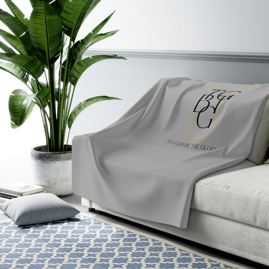 Light Grey TGBTG Sherpa Fleece Blanket