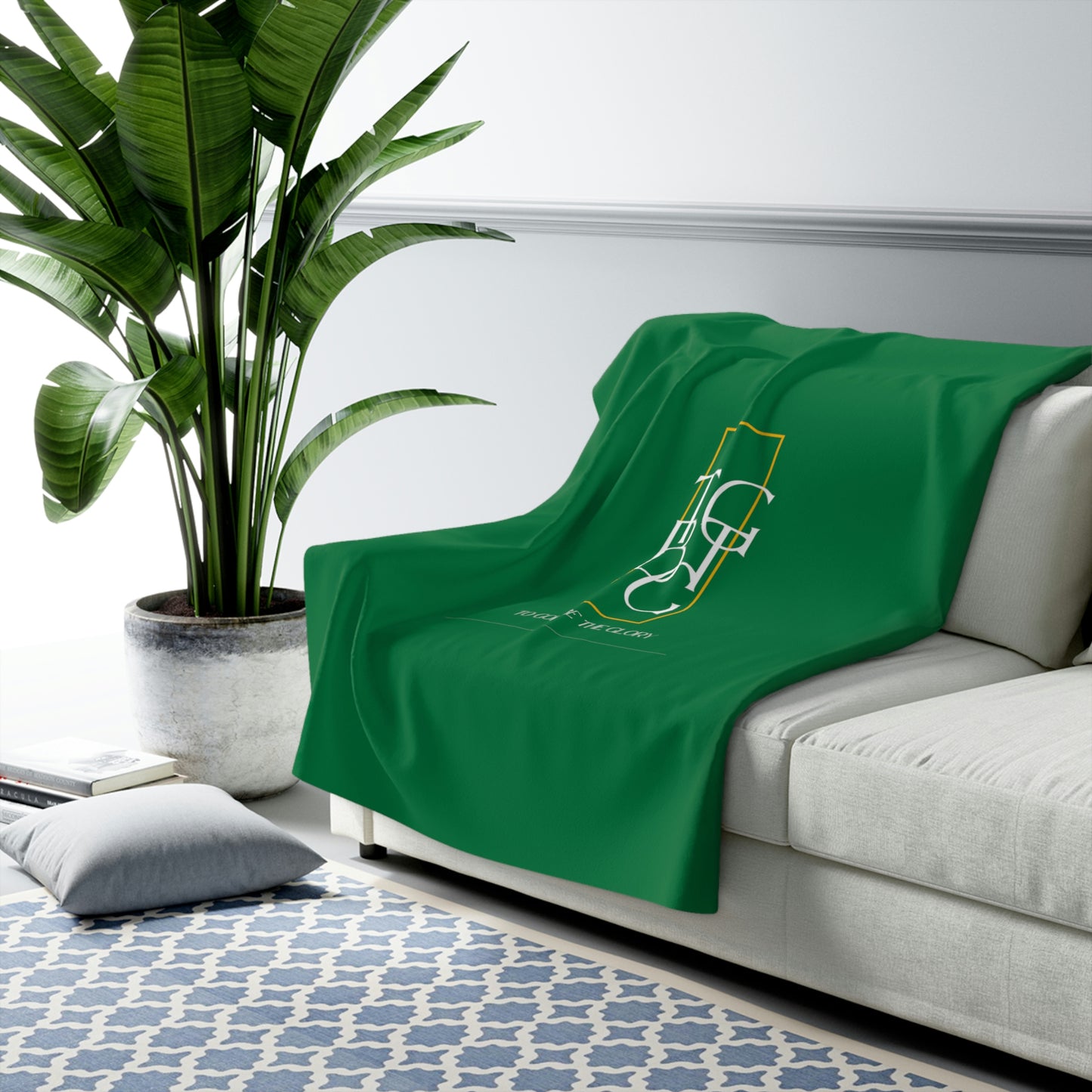 Green TGBTG Sherpa Fleece Blanket