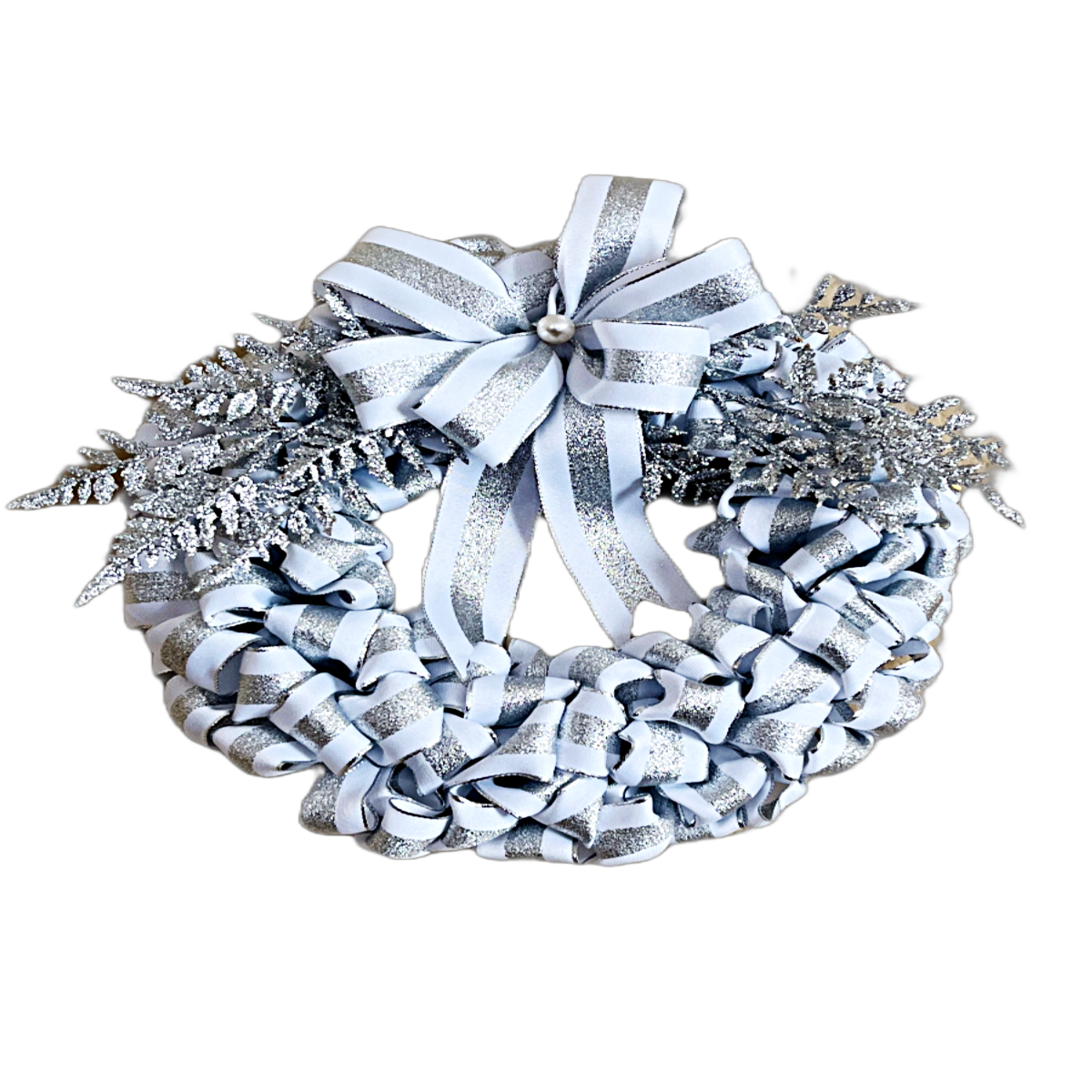 Silver & White Wreath