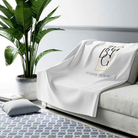 White TGBTG Sherpa Fleece Blanket