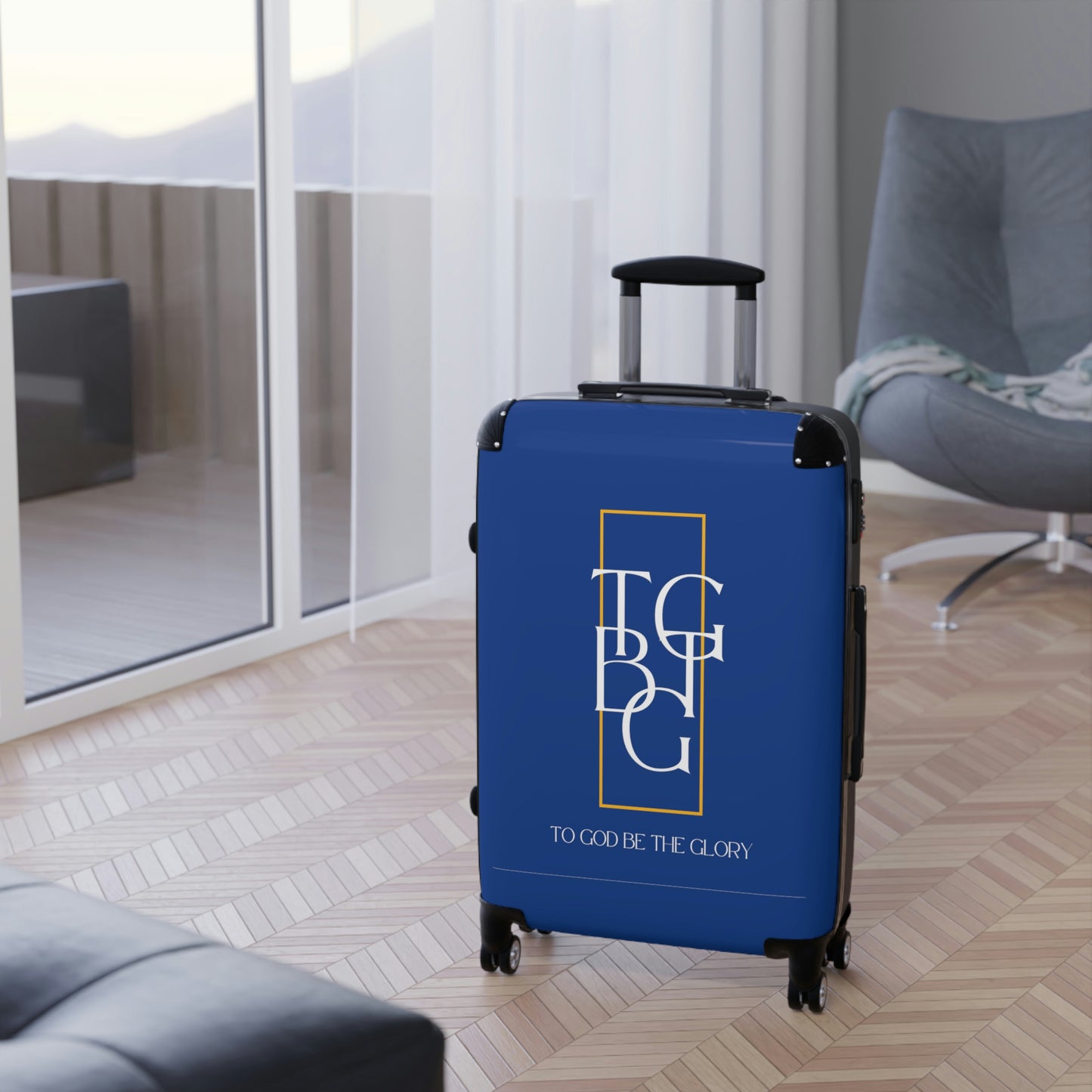 TGBTG White Lettering Suitcases