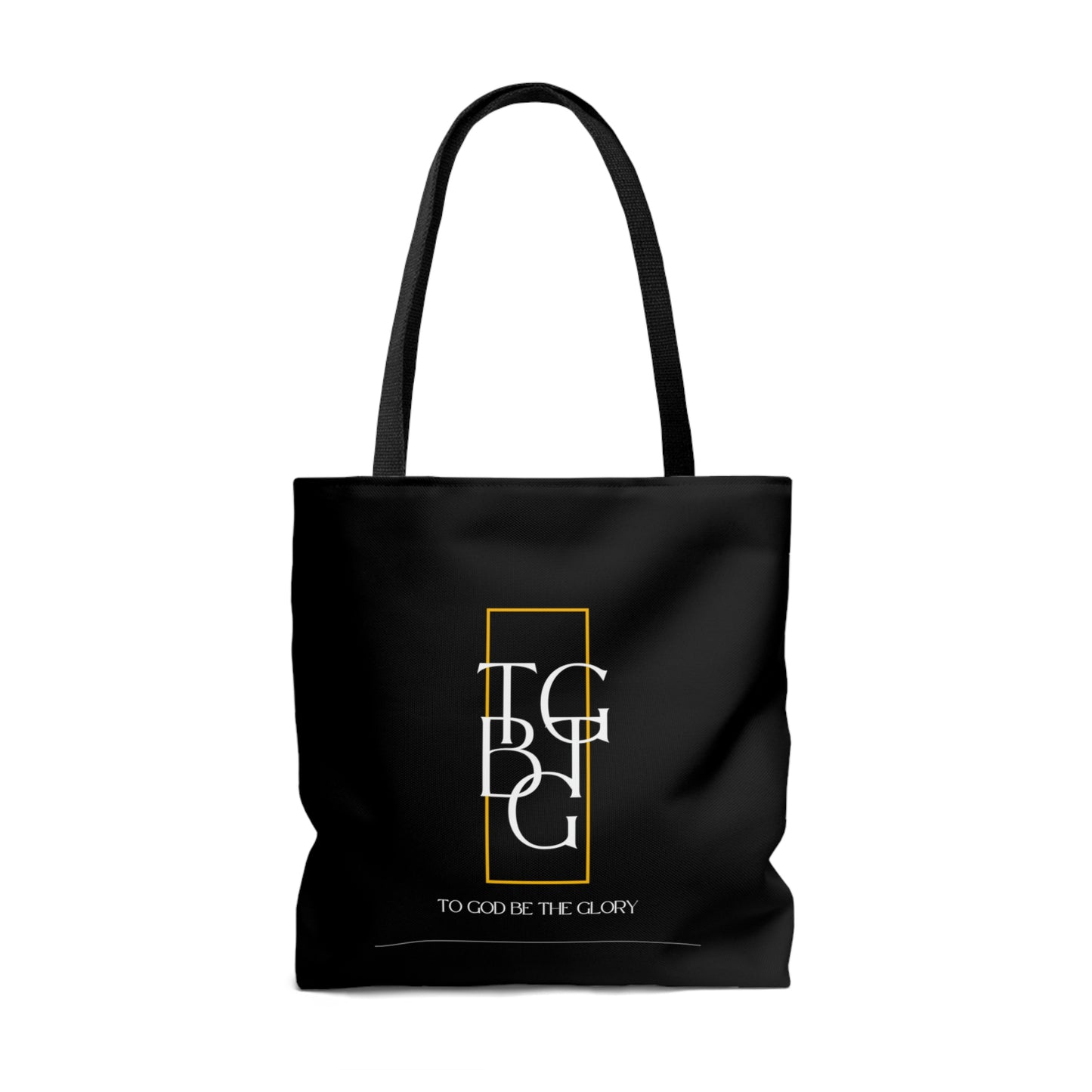 To God Be the Glory Tote Bag -Black