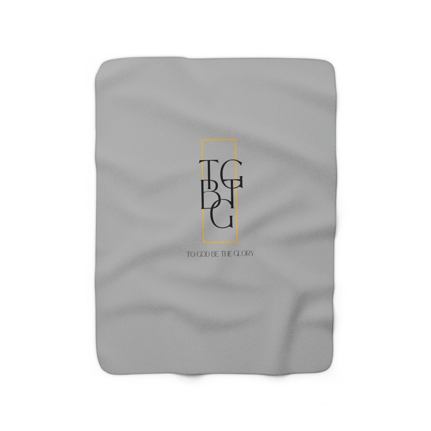 Light Grey TGBTG Sherpa Fleece Blanket