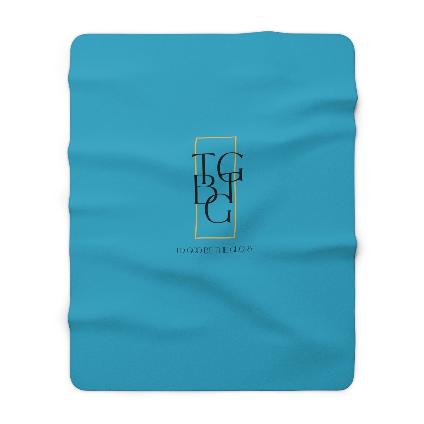 Turquoise TGBTG Sherpa Fleece Blanket