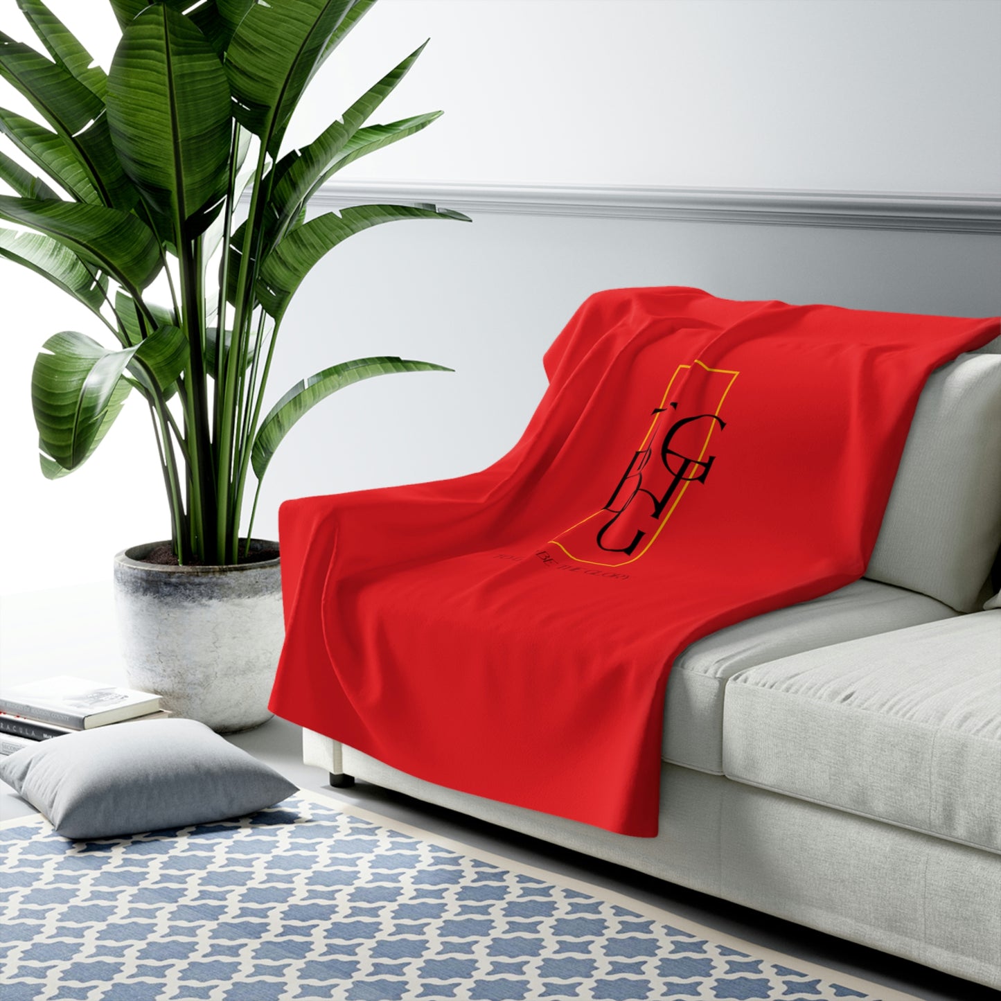Red TGBTG Sherpa Fleece Blanket