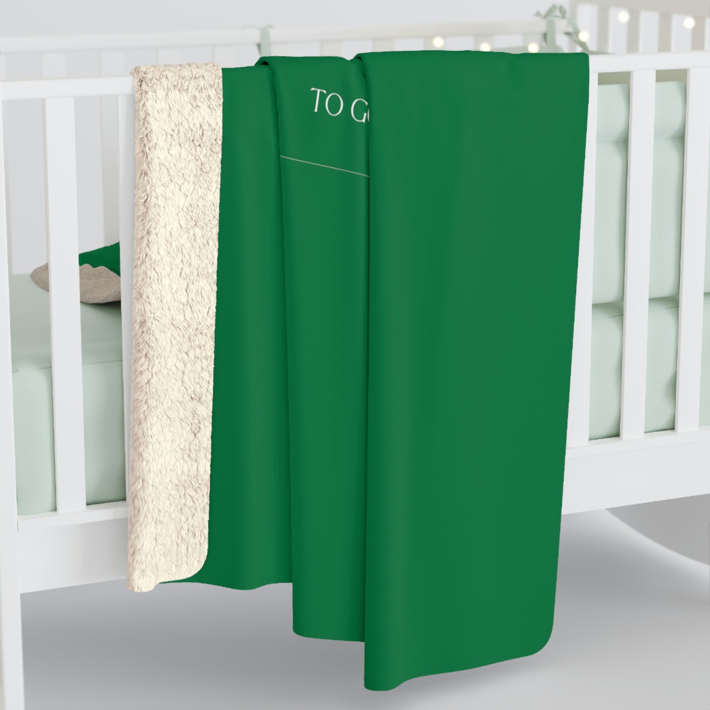 Green TGBTG Sherpa Fleece Blanket