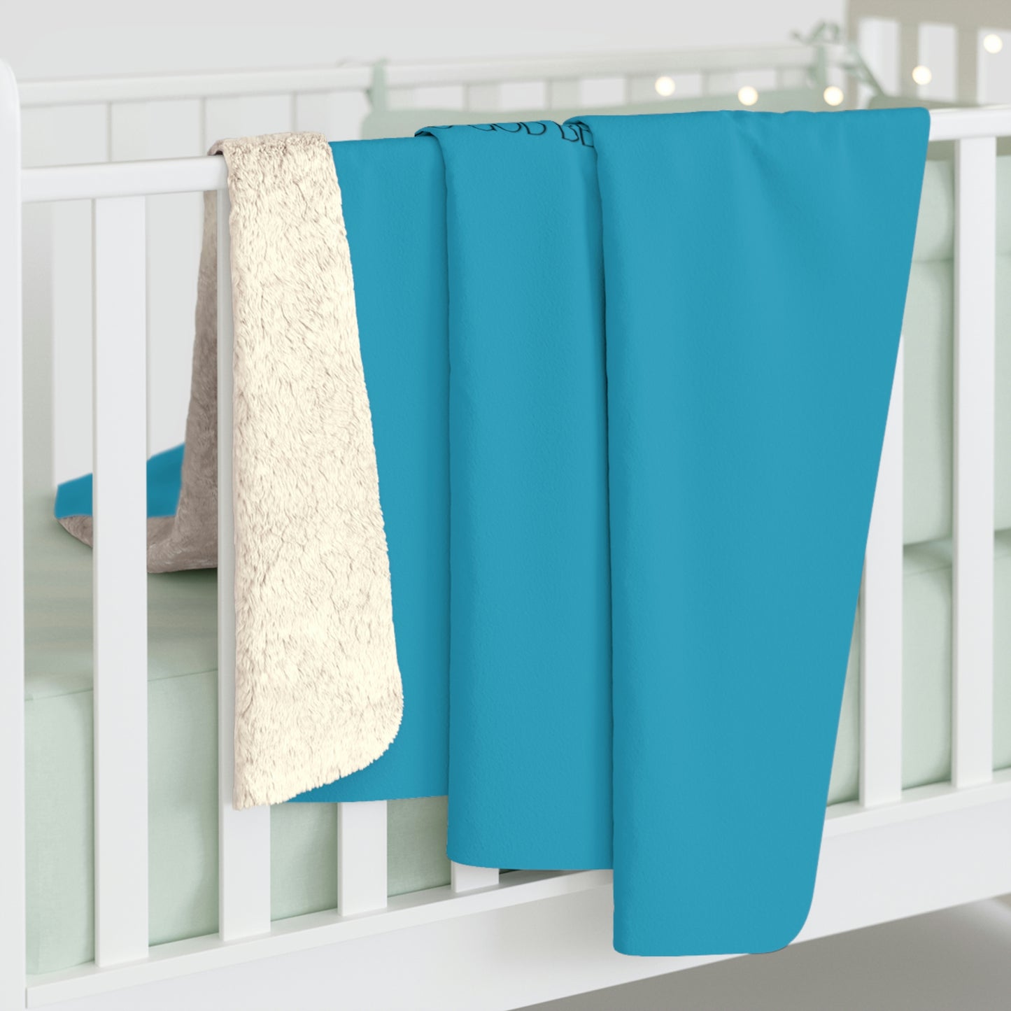 Turquoise TGBTG Sherpa Fleece Blanket