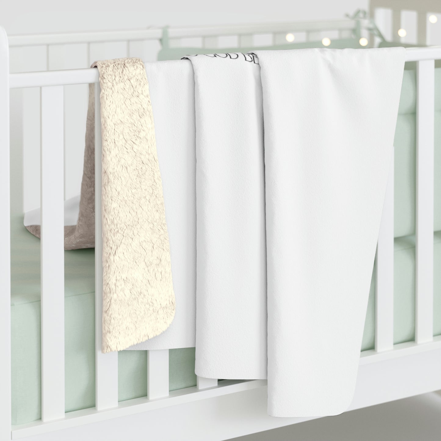 White TGBTG Sherpa Fleece Blanket