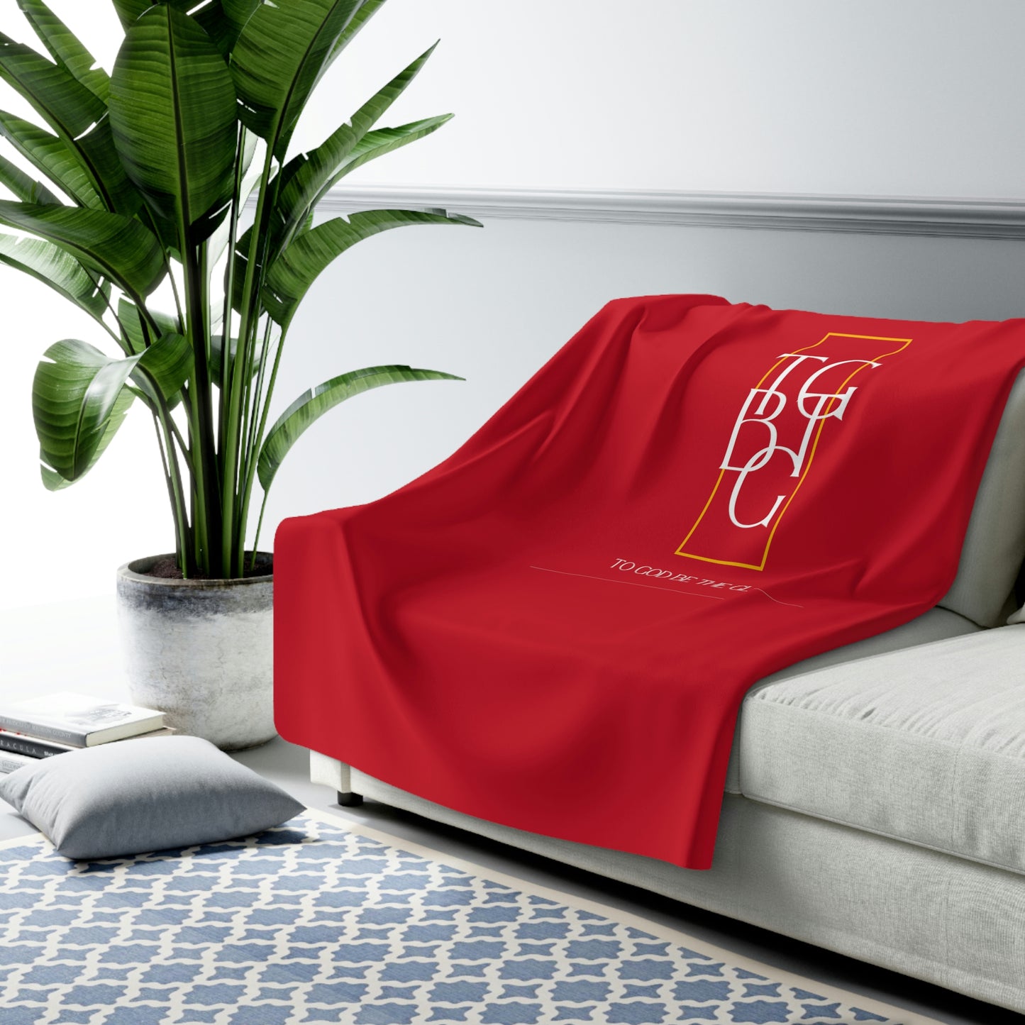 Dark Red TGBTG Sherpa Fleece Blanket