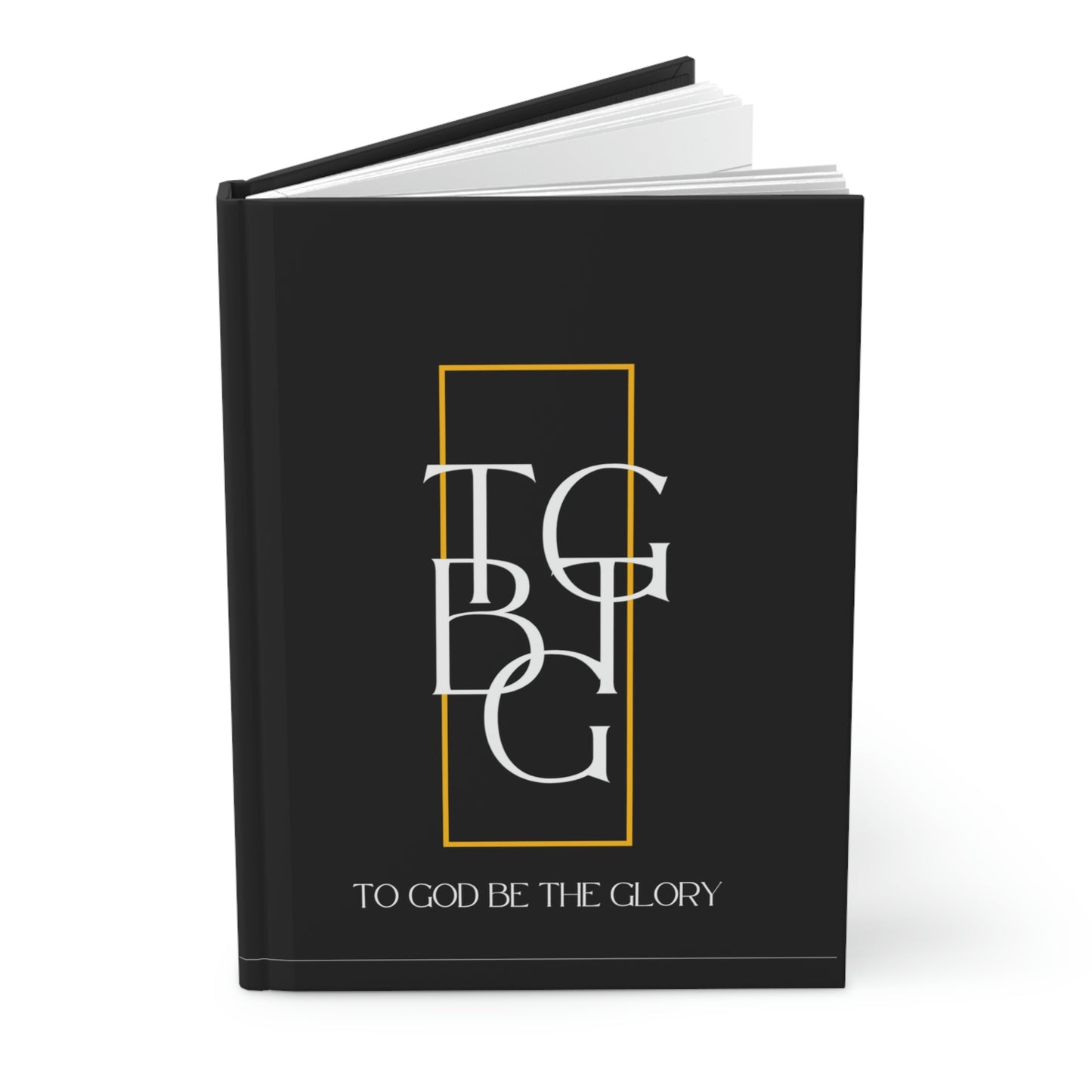 To God Be The Glory Journal in Black Hardcover