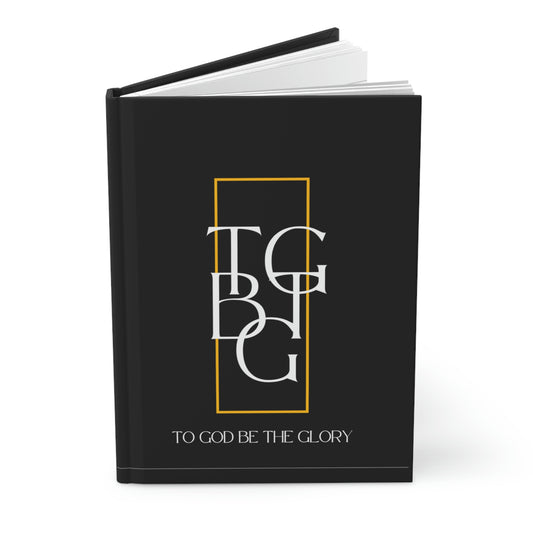 To God Be The Glory Journal in Black Hardcover